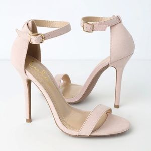Lulus Elsi Light Nude Single Strap Heels size 8. Sold out.